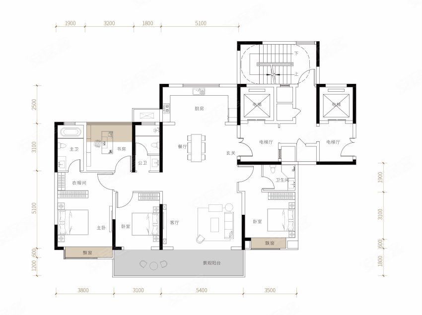 平江县顺府江屿城B户型