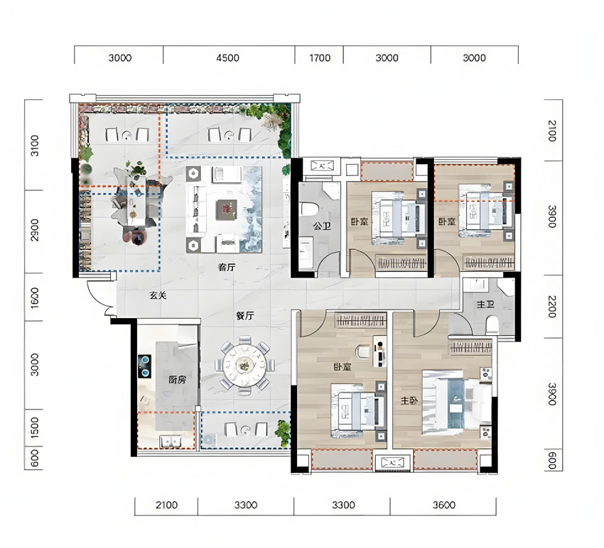 嘉禾县皇廷万里江山B户型