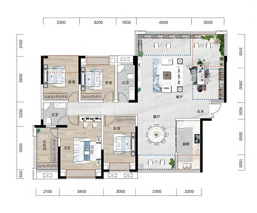 嘉禾县皇廷万里江山D户型