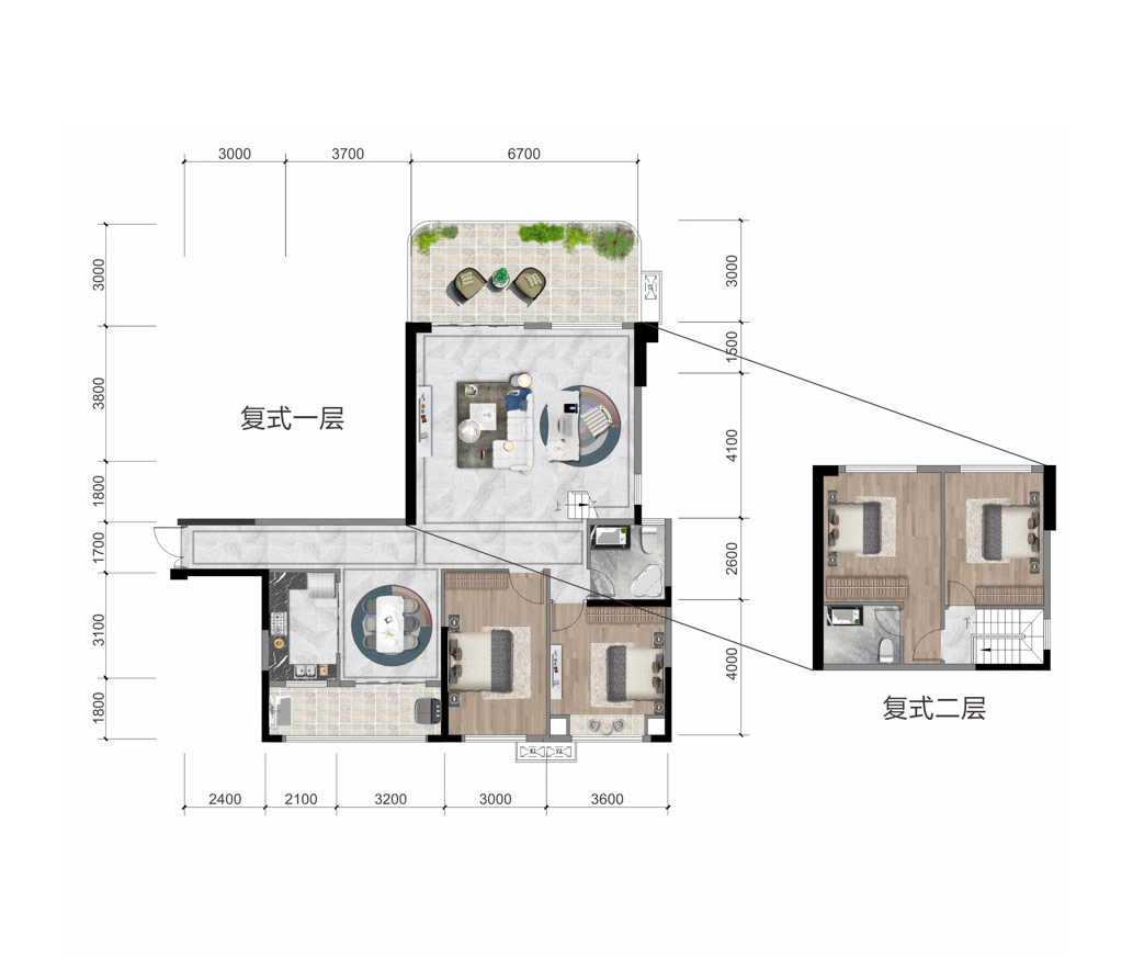 祁东县霞岭城二期1栋05栋01户型