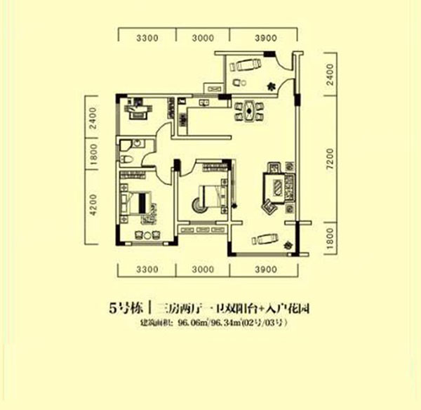 株洲市跃达幸福里5#02/03户型