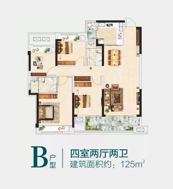 醴陵市旗滨玖玺B户型