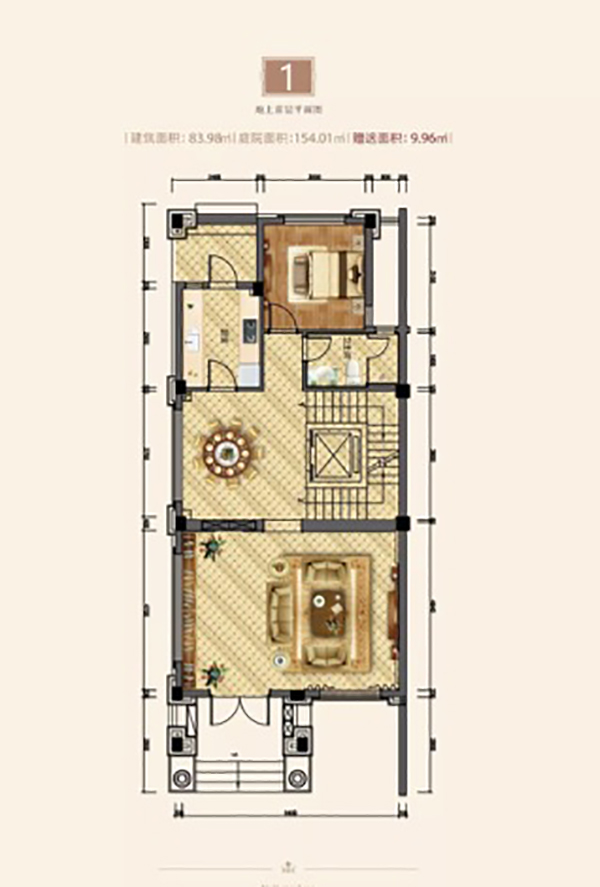 醴陵市旗滨公园里开间一层
