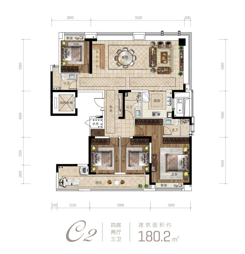 株洲市阅天下C2户型