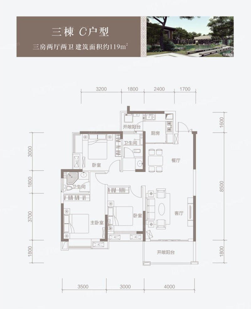 株洲市神农府三栋C户型