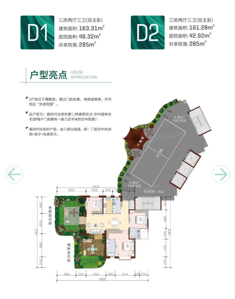 株洲市第四代住房未来社区3栋D1/D2户型