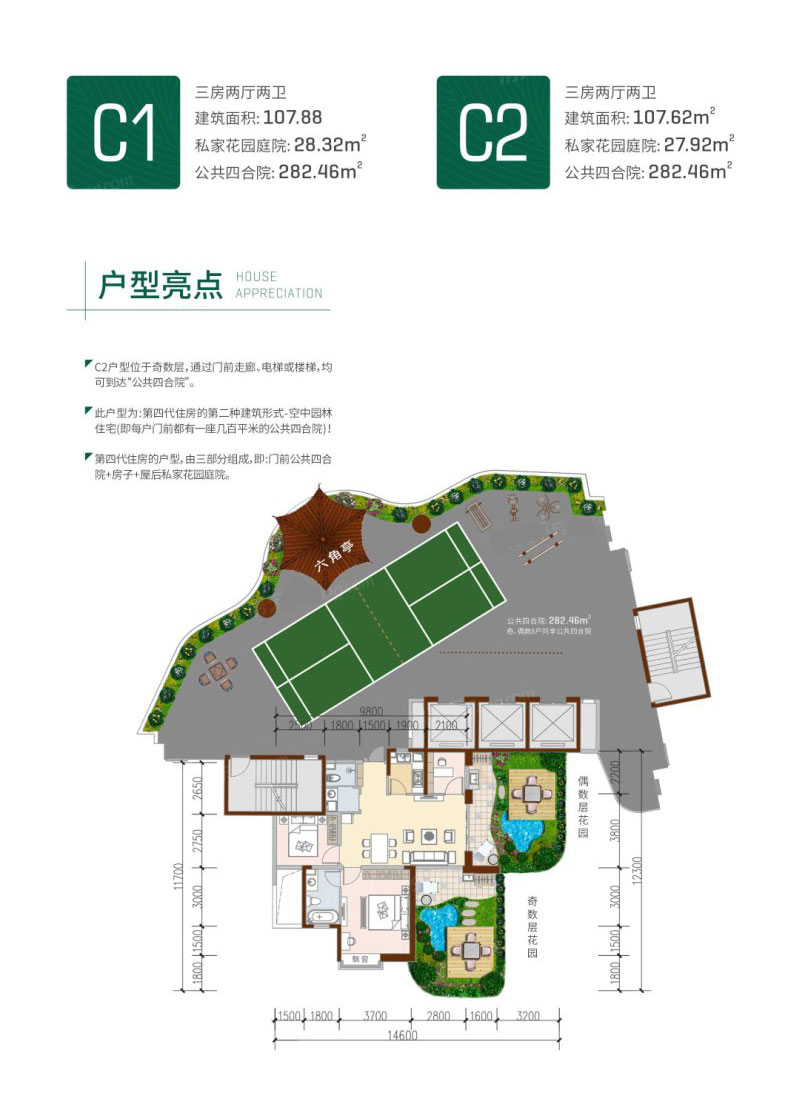 株洲市第四代住房未来社区8栋C1/C2户型
