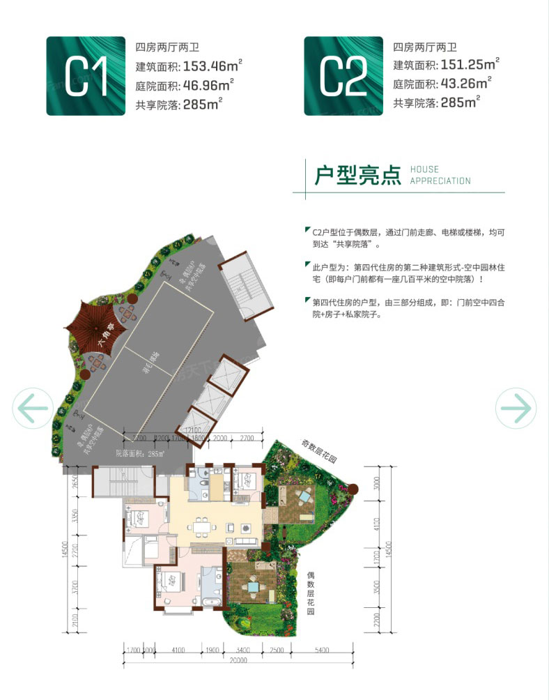 株洲市第四代住房未来社区3栋C1/C2户型