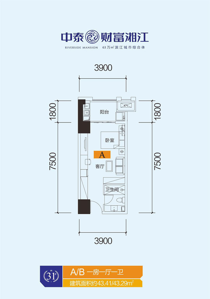 株洲市财富湘江A/B户型