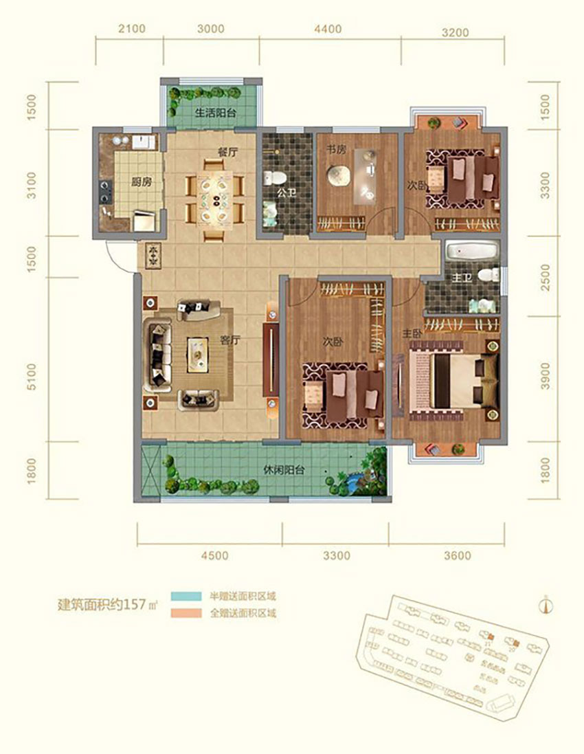 株洲市盛世金龙湾22#G2户型