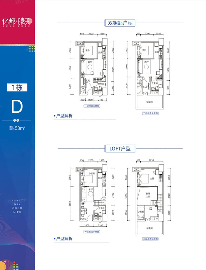 株洲市亿都晴天1#D户型