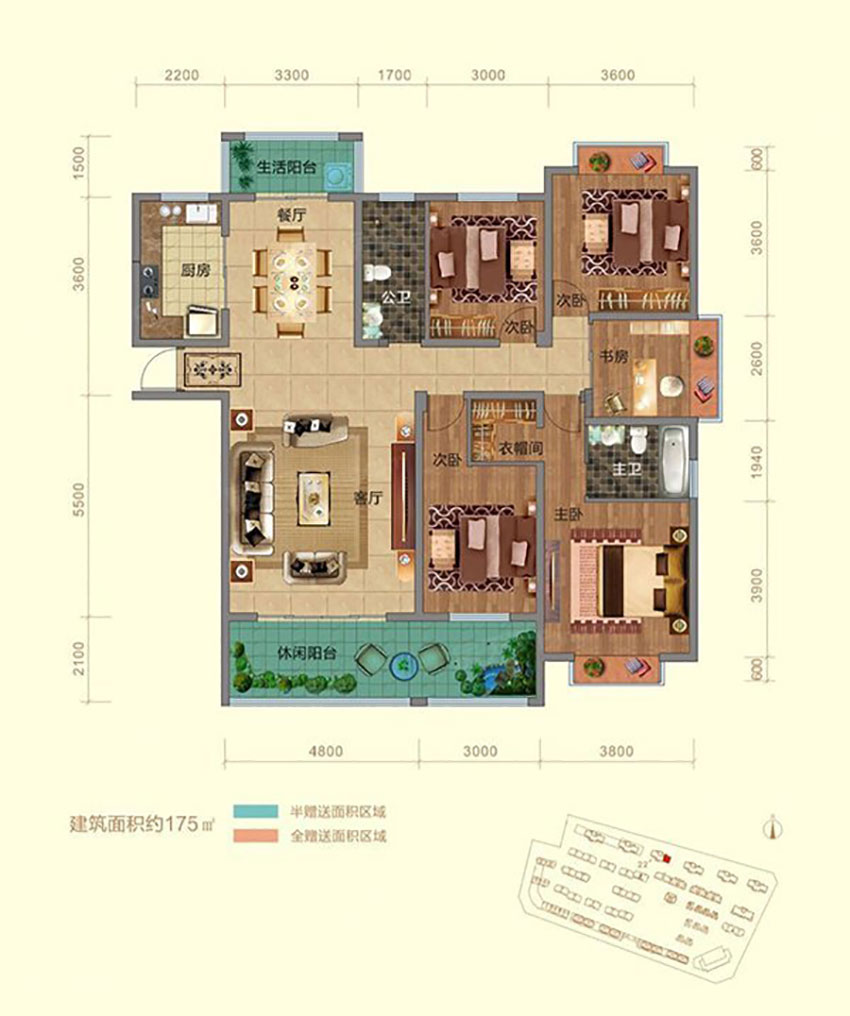 株洲市盛世金龙湾22#G1户型