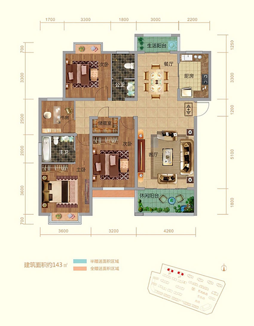 株洲市盛世金龙湾6#Y1户型