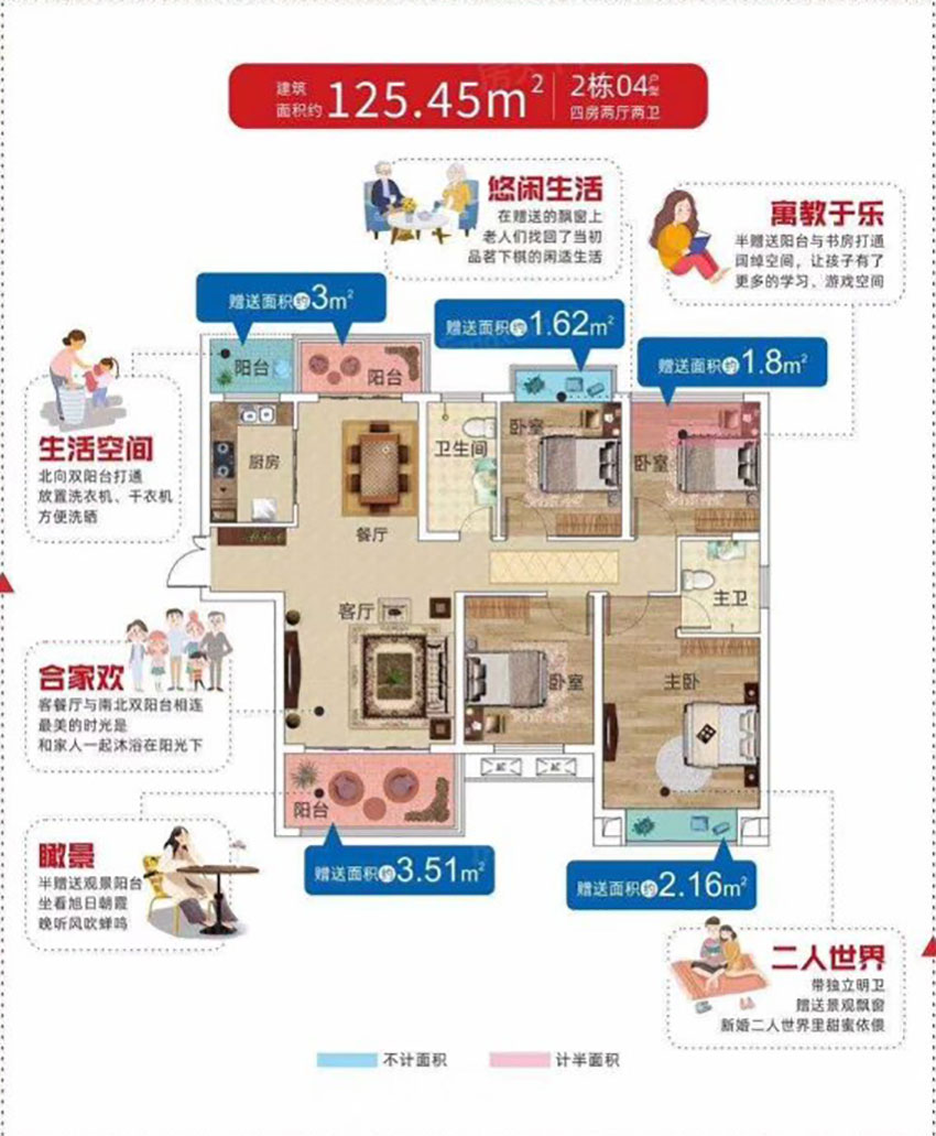 株洲市亿都晴天2#04户型