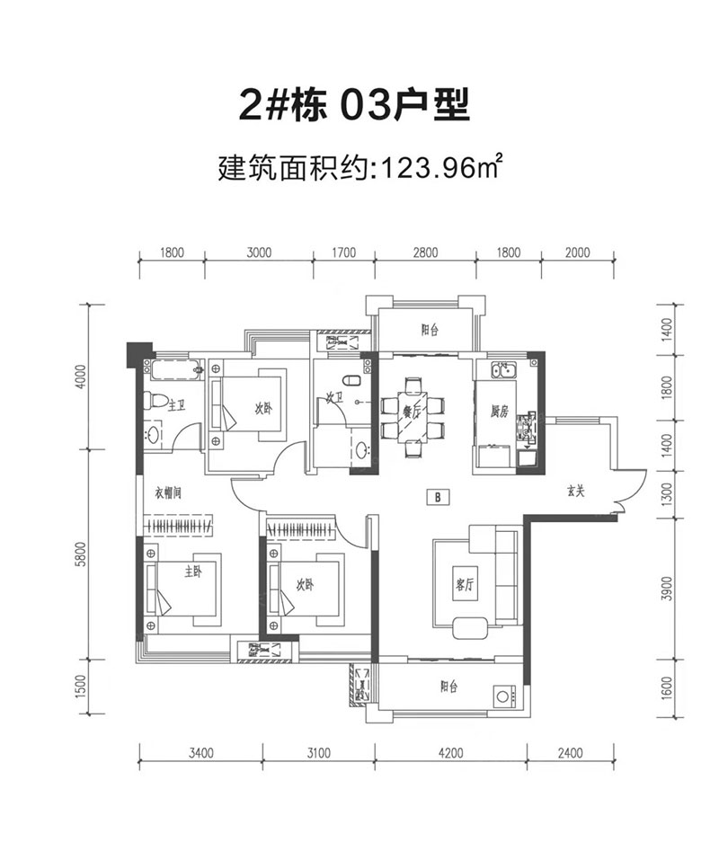 株洲市津枫庭苑2#03户型