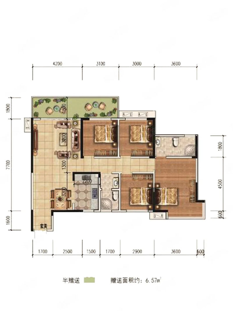 株洲市缤纷世家4期05户型