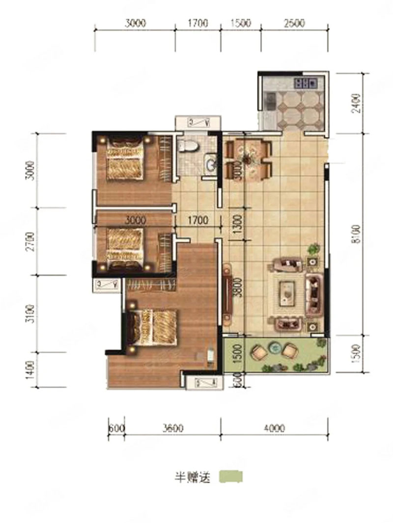 株洲市缤纷世家4期02/04户型