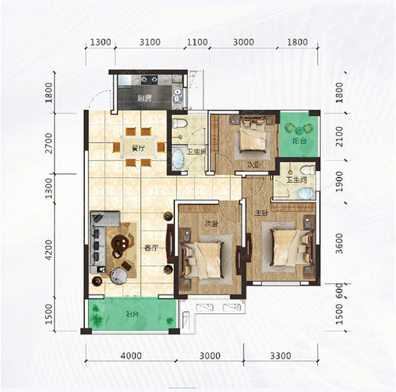 株洲市​公园1987建面约110㎡户型