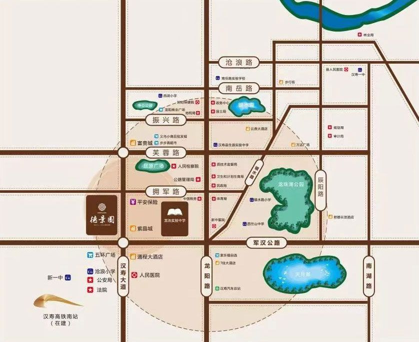 汉寿县德景园区位图