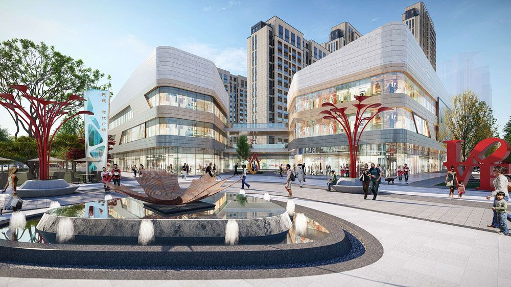 石门县东城时代广场效果图