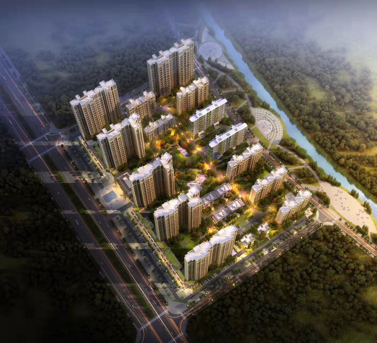 安乡县紫金城实景图