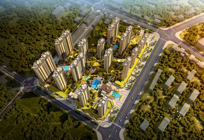 安乡县山湖海上城实景图