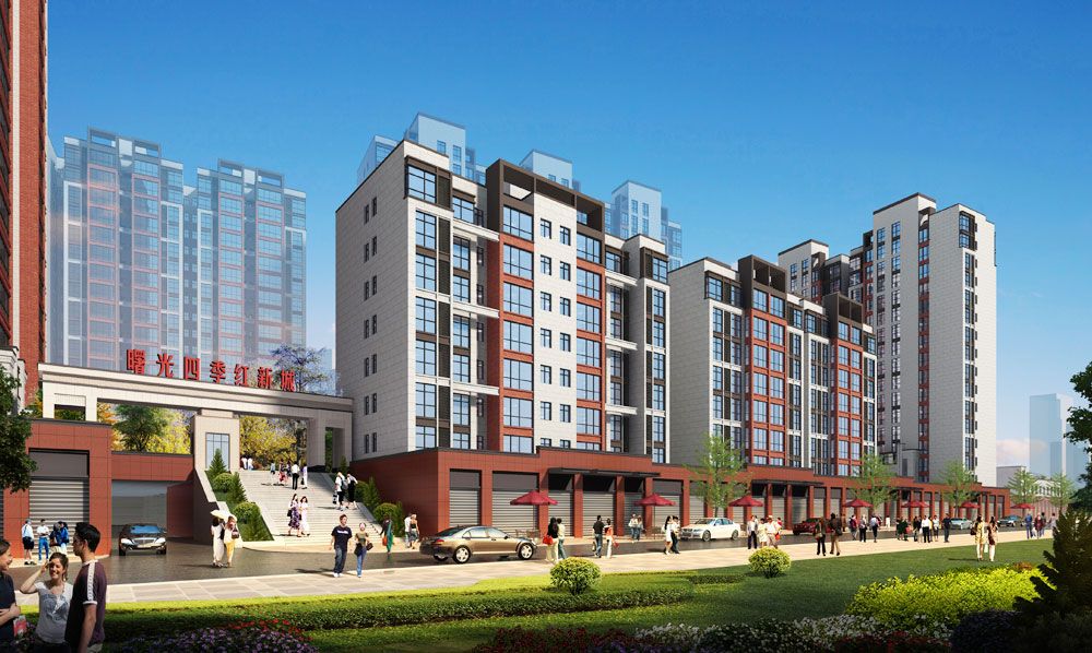 临澧县四季红新城效果图