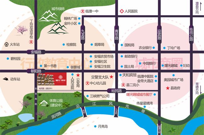 临澧县曙光锦城区位图