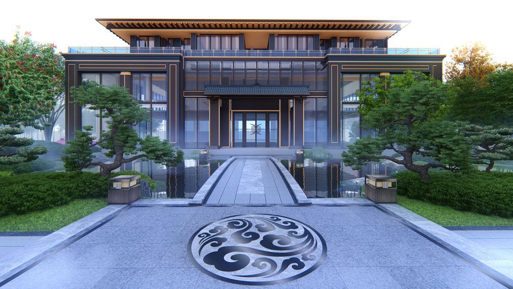 澧县美大中国院子效果图