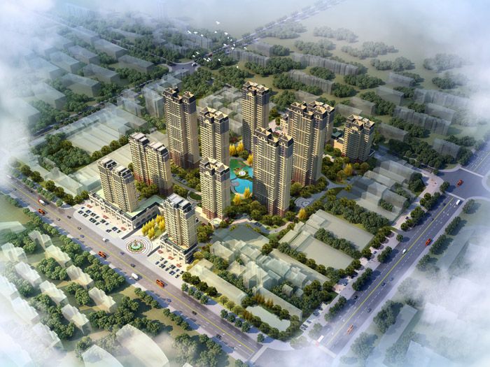 津市鸿鹰星都实景图