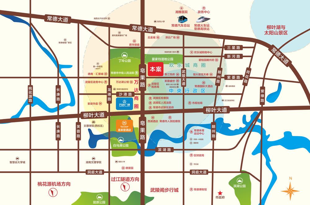 常德市西湖新时代区位图