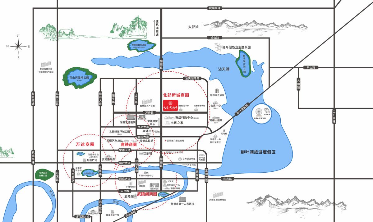 常德市武陵府区位图