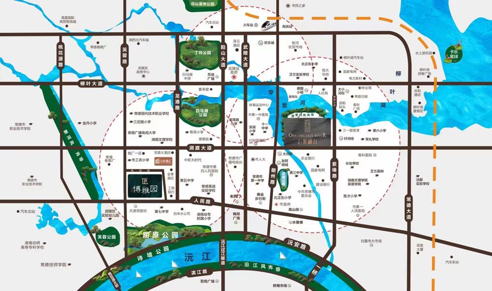 常德市华政紫樾台区位图