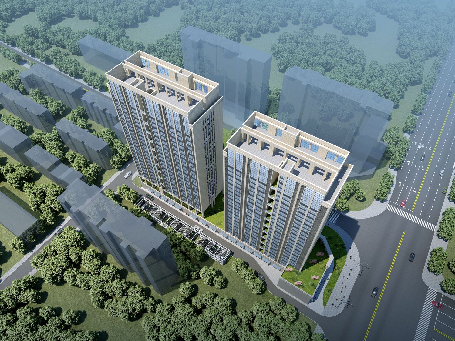 常德市白马湖公馆实景图