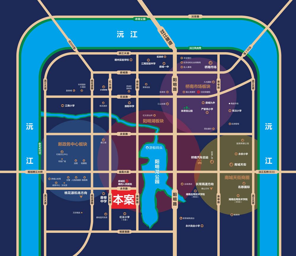 常德市阳明湖壹号区位图