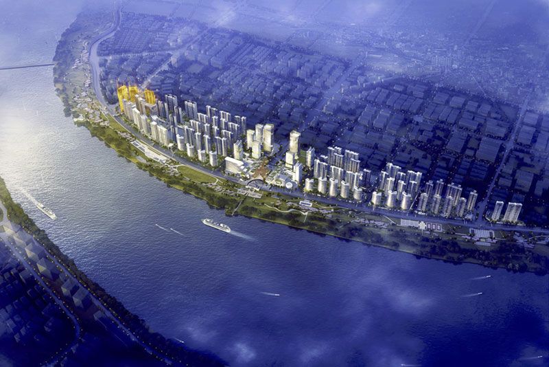 常德市城投十里外滩实景图