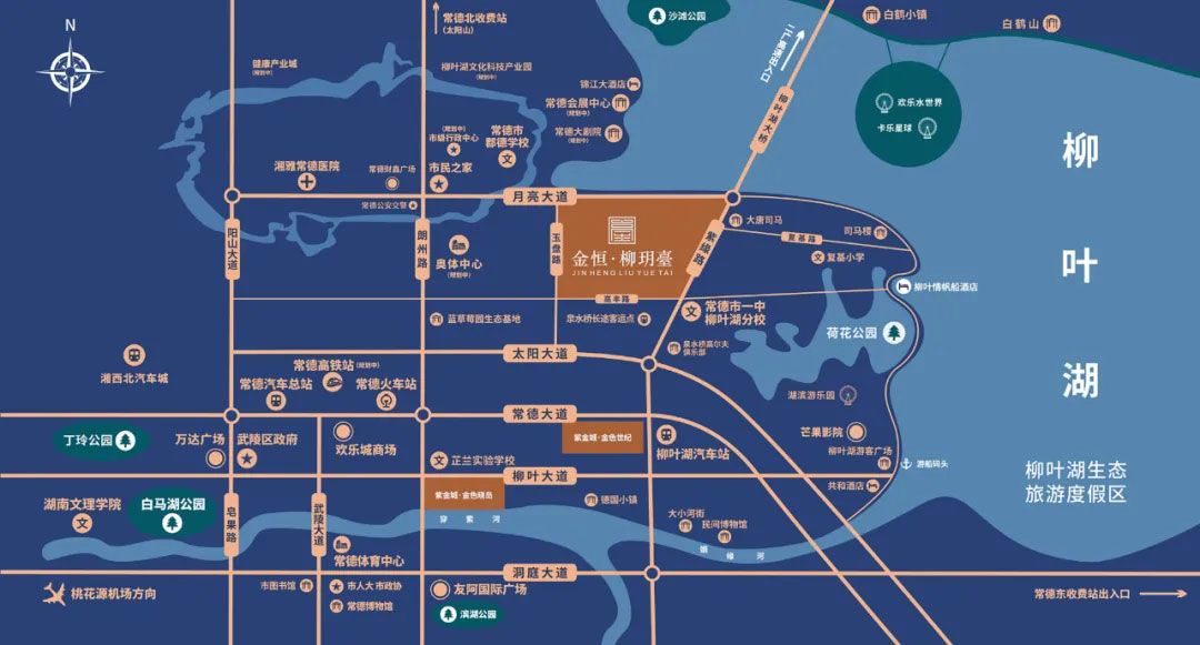 常德市柳玥台区位图