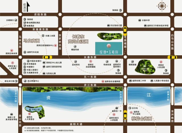 资阳区绿地玉裬府区位图