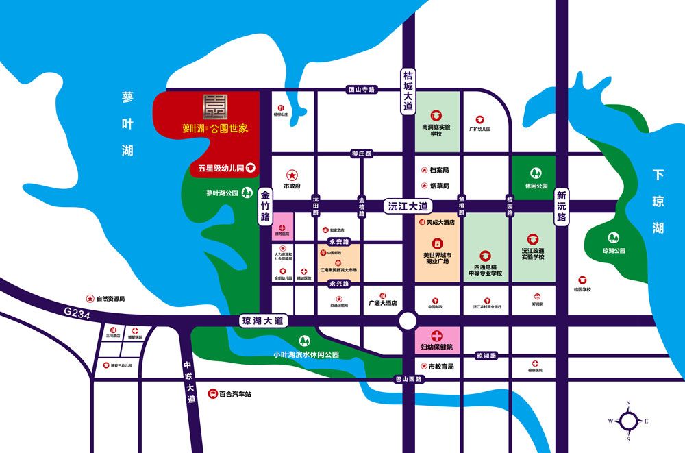 沅江市公园世家区位图