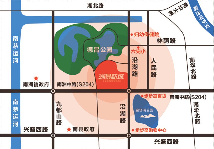 南县湖景新城区位图