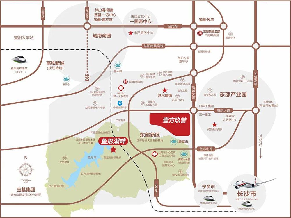 赫山区壹方玖誉区位图