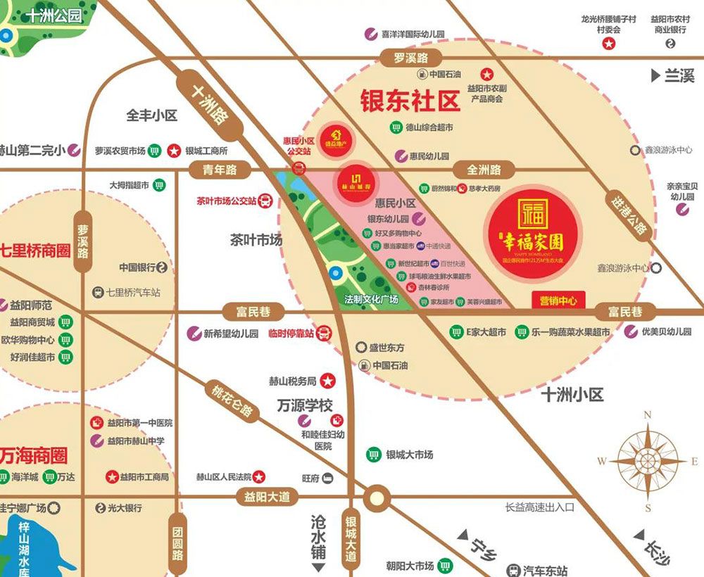 赫山区盛益幸福家园区位图