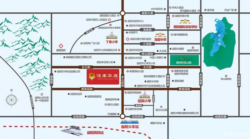 赫山区恒丰华庭区位图