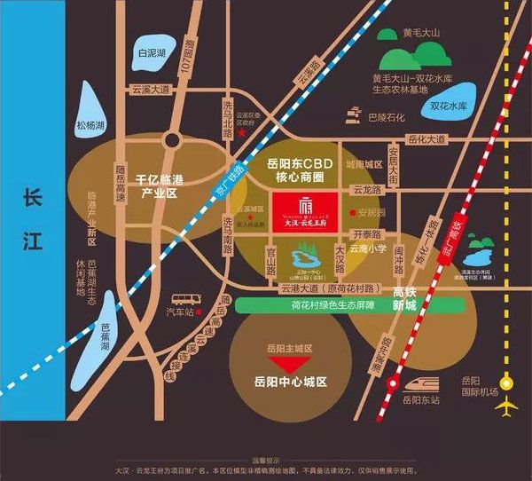 云溪区大汉云龙王府区位图