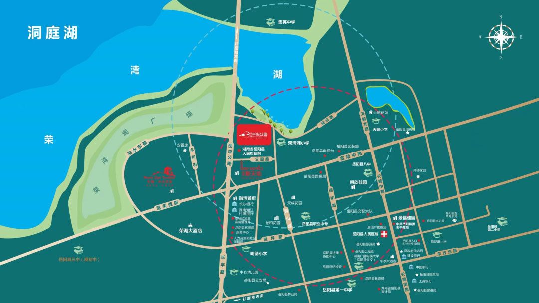 岳阳县新天地半岛公园区位图
