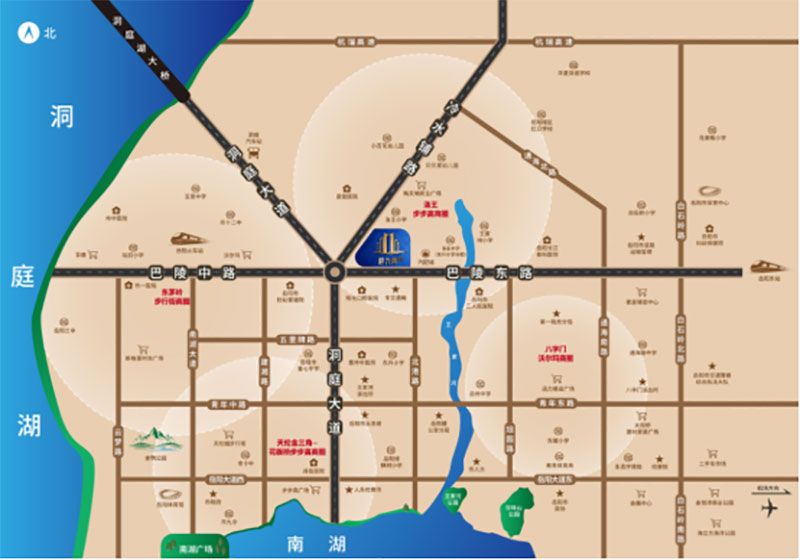 岳阳楼区港九湾二期区位图