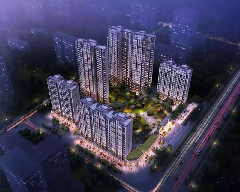 岳阳楼区月映南湖实景图