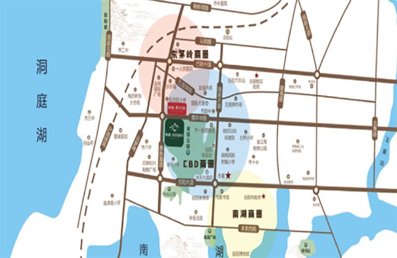 岳阳楼区荣盛东方府区位图