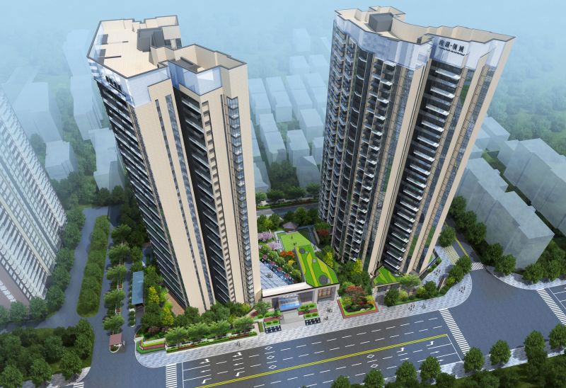 岳阳楼区南湖领域实景图