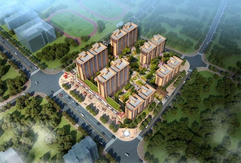 岳阳楼区富兴学府实景图